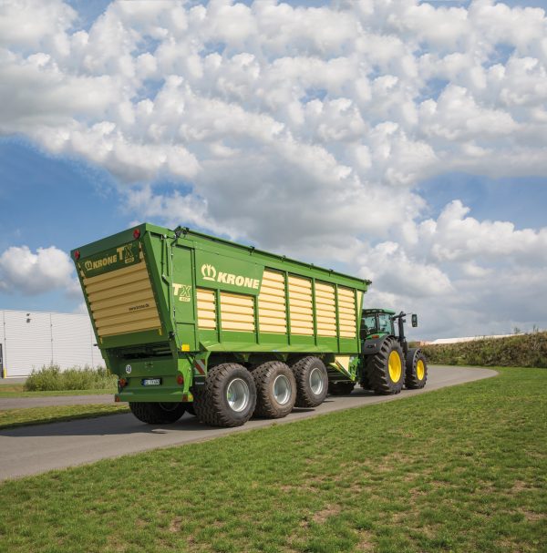 Krone TX 460 høykapasitets lessevogn med 46 m³ volum